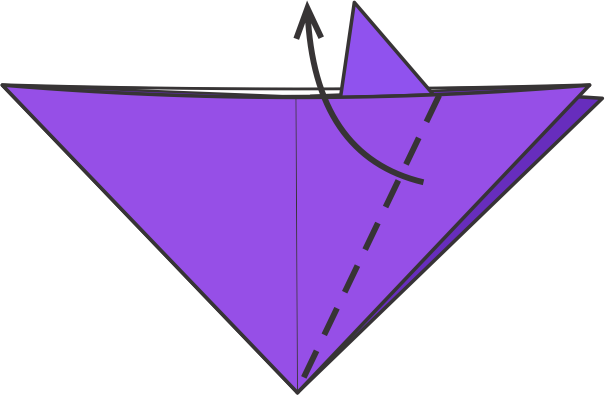Dobla el lado derecho hacia arriba