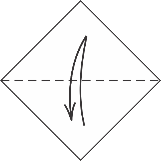 Haz un pliegue horizontal y desdóblalo