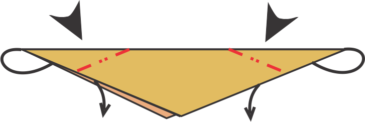Dobla hacia abajo las patas desde adentro