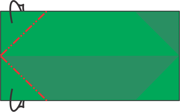 Dobla las Esquinas Izquierdas Hacia Atrás