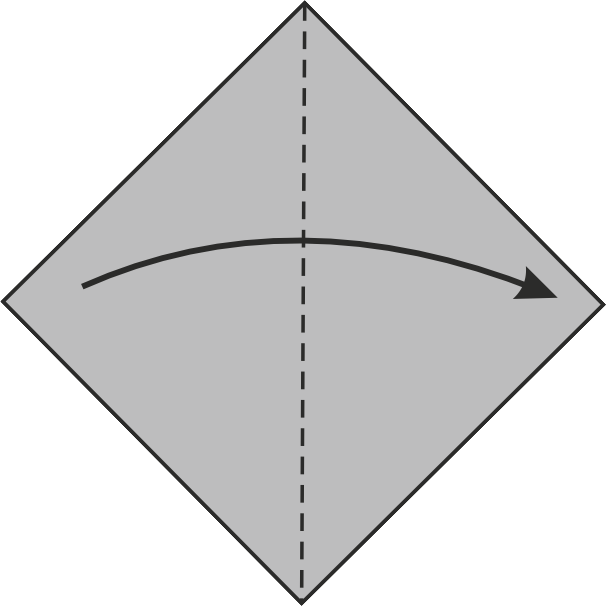 Dobla el papel por la mitad verticalmente