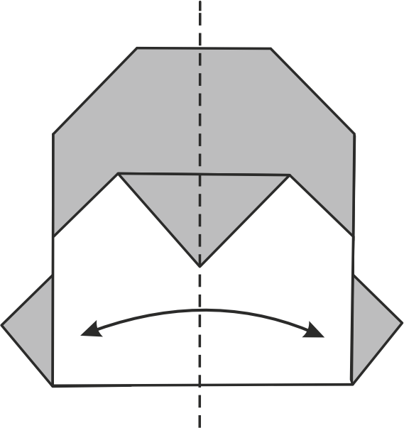Abre suavemente los costados