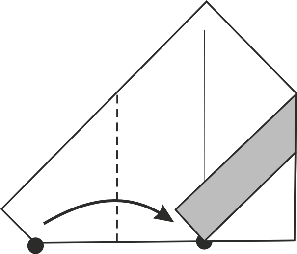 Dobla el lado izquierdo hacia adentro