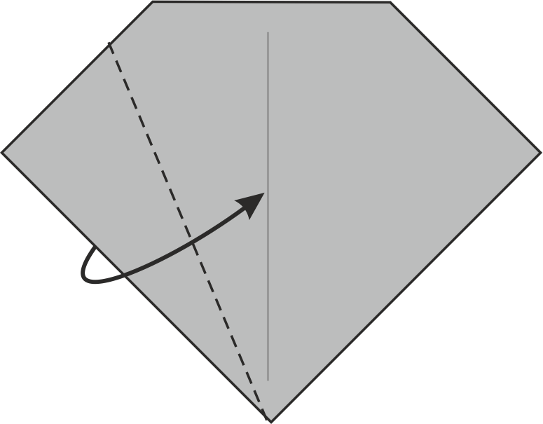 Dobla la Esquina Izquierda hacia el Centro