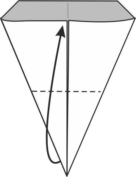 Dobla la Punta Inferior hacia Arriba