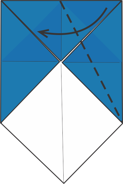 Fold Right Side to the Left Guiding Mark