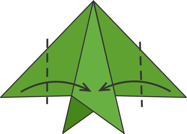 Dobla los bordes laterales hacia adentro