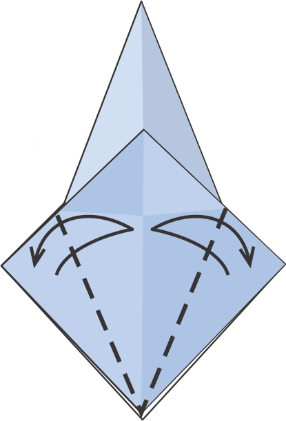 Fold Edges to the Center on the Second Side