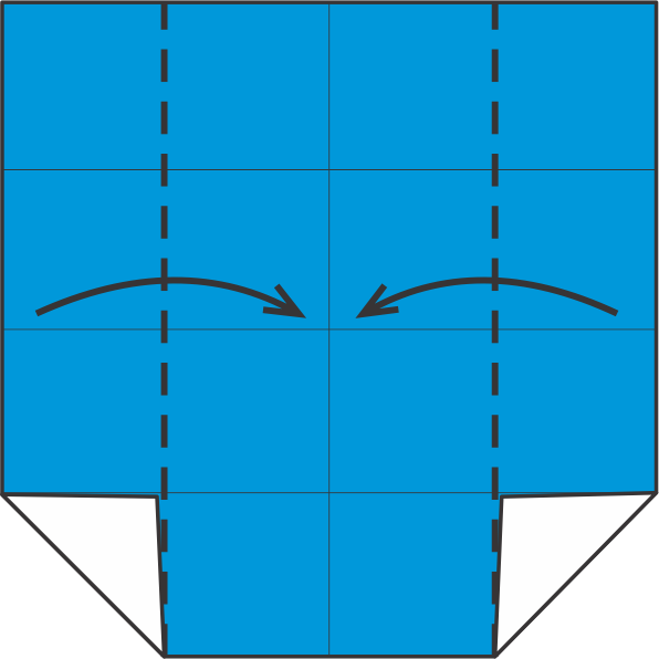 Fold Left and Right Edges to the Center