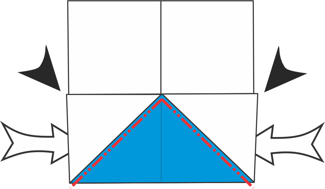 Open and Reverse Fold the Bottom Corners