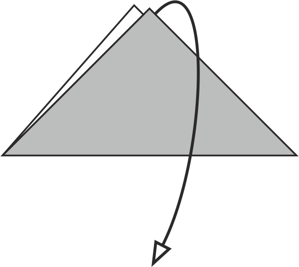 Fold the top triangle down