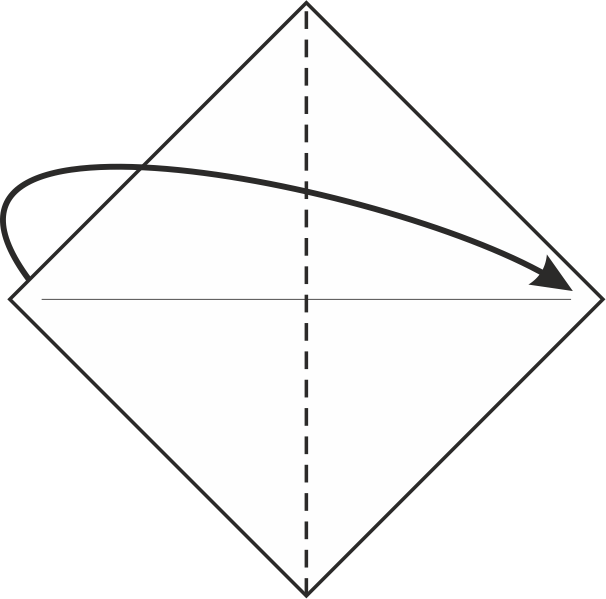 Fold the left side over to the right