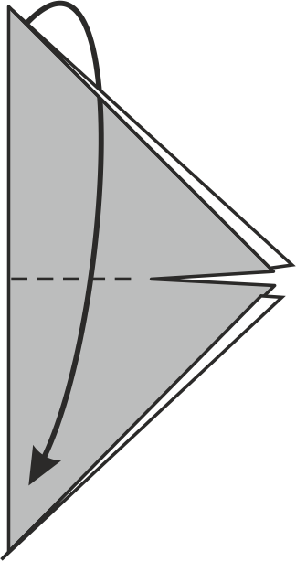 Fold the top half down