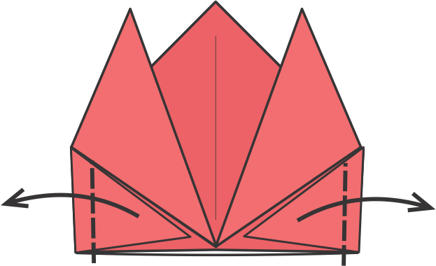 Fold Both Side Edges Back Along the Dotted Lines
