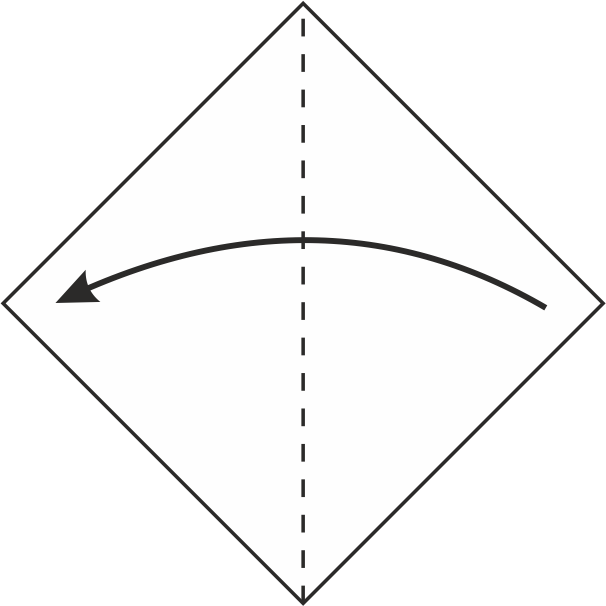 Dobla el papel en diagonal