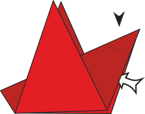 Pliegue hundido para el pico