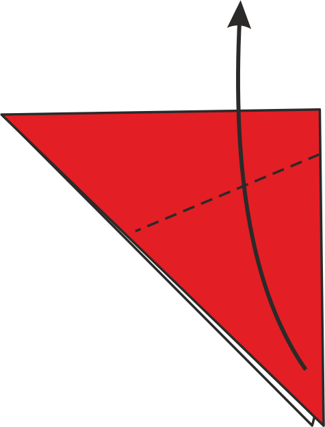 Levanta la solapa izquierda