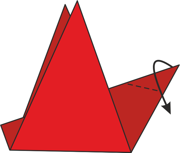 Dobla la punta del pico hacia abajo