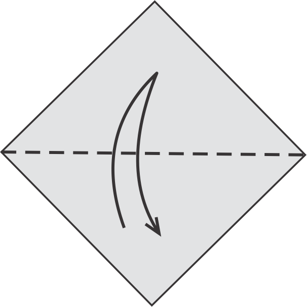 Haz un pliegue diagonal