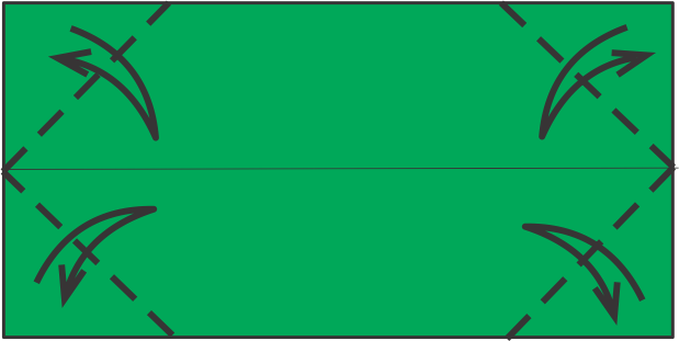 Fold All Corners to the Center Line