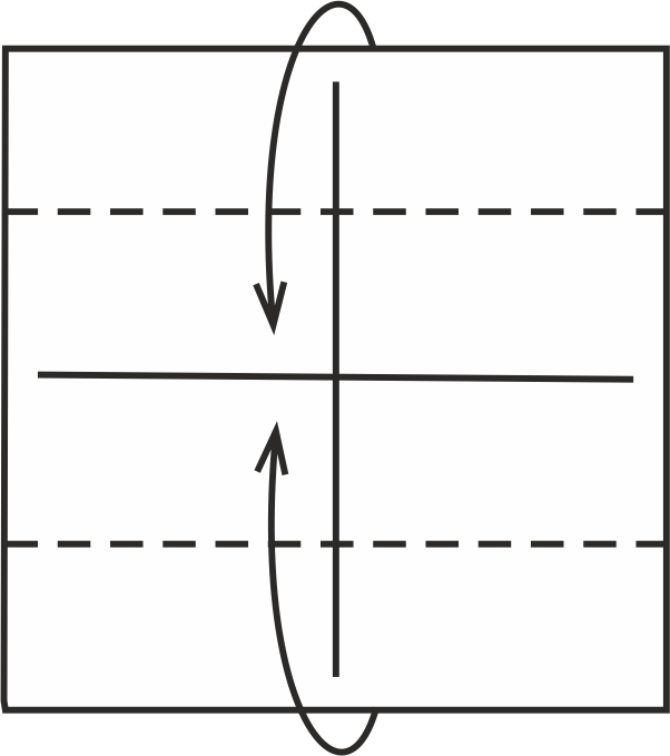 Fold the Top and Bottom Edges to the Center