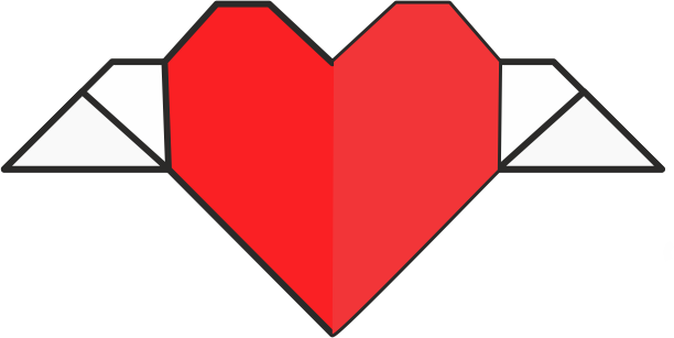 Finished Heart with Wings