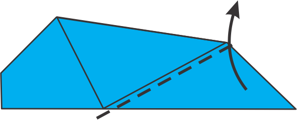Fold the Right Tip Upward to Form the Tail