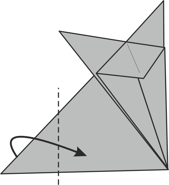 Fold the Bottom Tip to Create the Fox's Tail