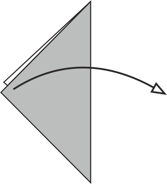 Fold the top layer to the right