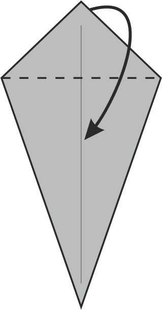 Fold the top corner downward