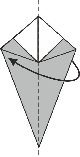Fold the model in half vertically