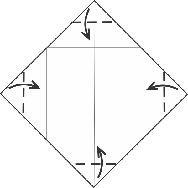 Fold Corners Into the Center Square