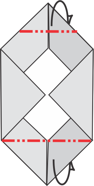 Fold Top and Bottom Behind the Model