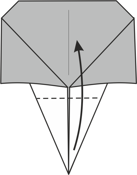 Dobla la Punta Inferior hacia Arriba
