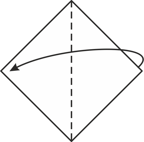 Dobla el papel a la mitad verticalmente