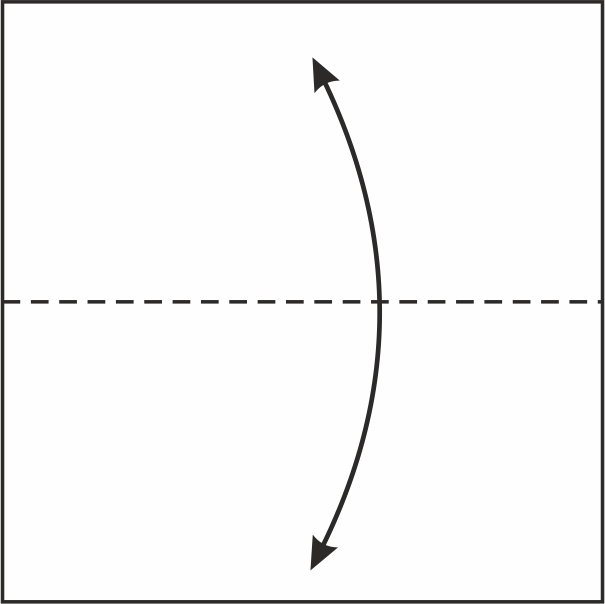Fold the paper in half horizontally