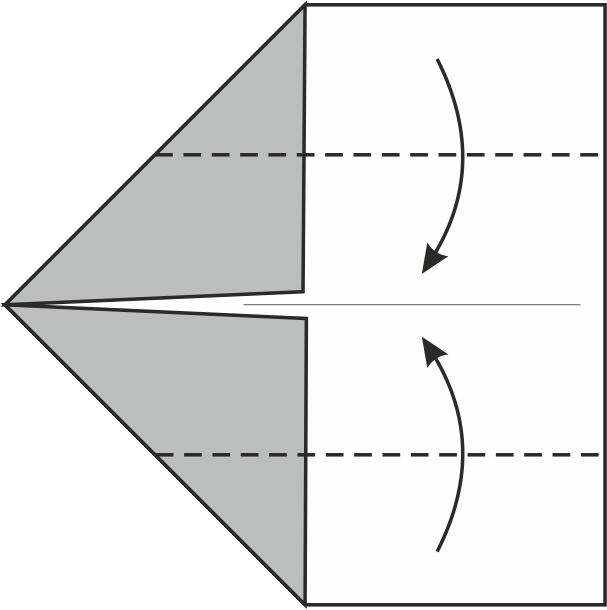Fold the top and bottom edges to the center