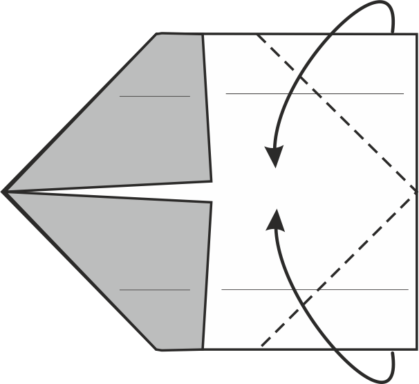 Fold the top and bottom corners inward