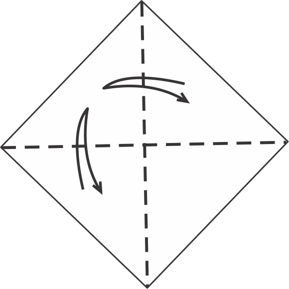 Make Crease Marks on the Diagonals