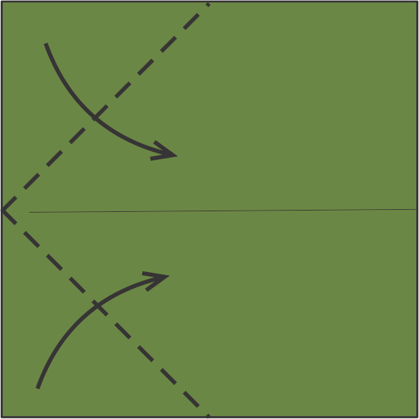 Fold Left Corners Along the Diagonals